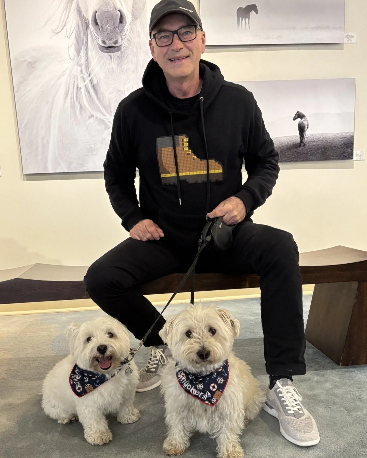 We love our four-legged guests, too! Meet Pickles and Smuckers, recent visitors to Cavallo Point and proud models of their Foggy Dog bandanas.
As a dog-friendly hotel, we're always happy to welcome your canine companions. That's why we carry a curate