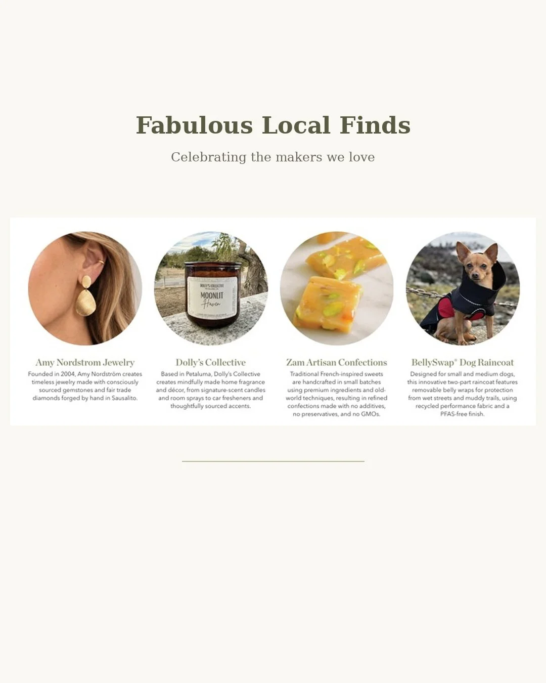 'Fabulous Local Finds' and the wonderful people behind them. 

One of our favorite things about the Mercantile is partnering with talented makers and small businesses whose products we love sharing with our guests.

Amy Nordstrom Jewelry ~ thoughtful