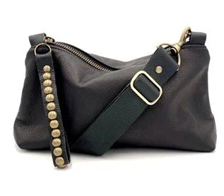 Lynn Tallerico Nancy Wristlet/Crossbody Bag ~ Black Leather