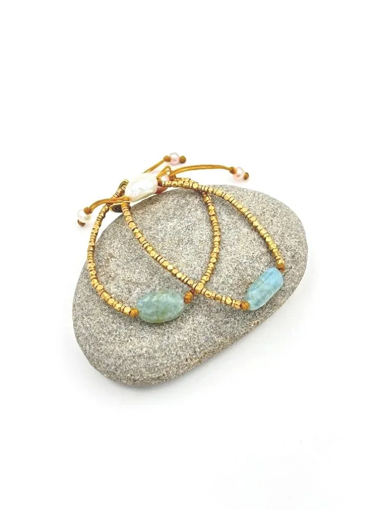 Aquamarine & Brass