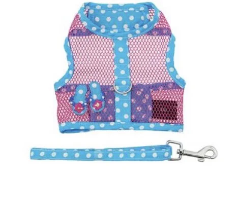 Pink and blue flip flop mesh harness