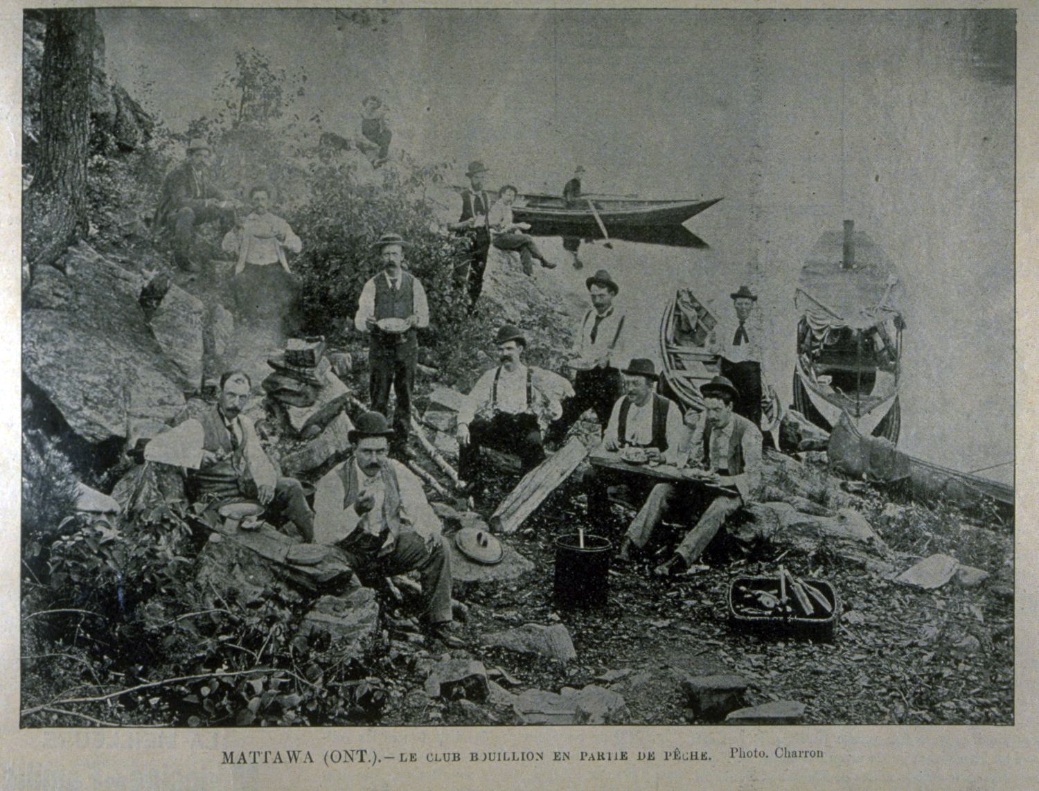 Le Club Bouillon en partie de pêche, 1896