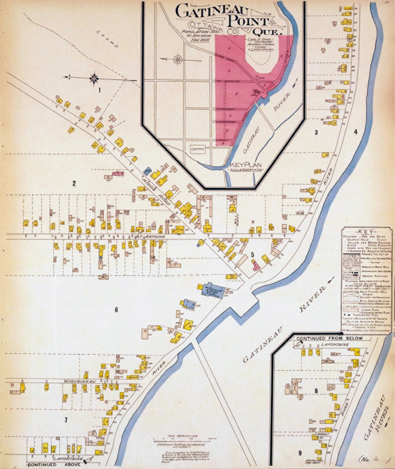 Carte de Pointe-Gatineau, 1897