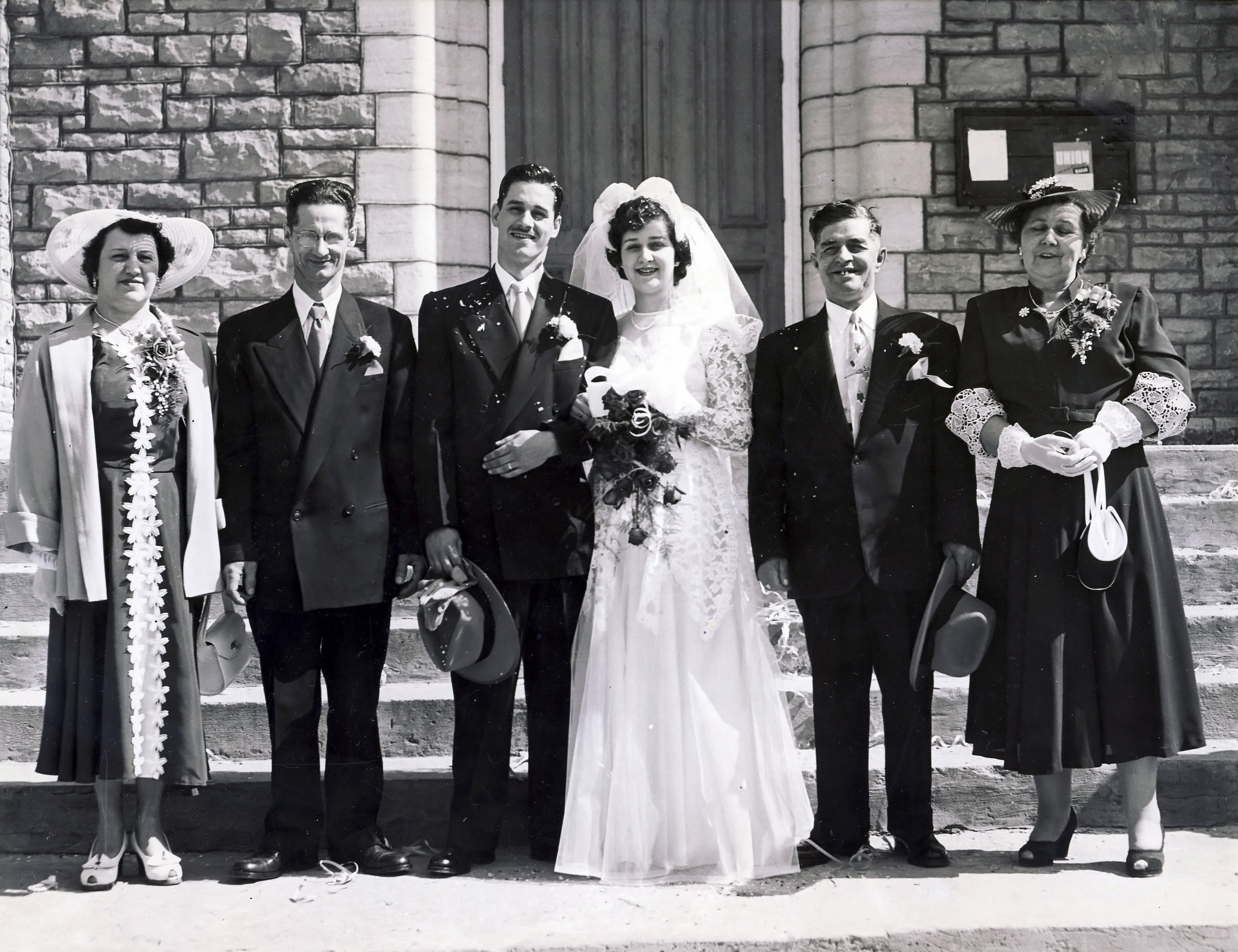 Mariage de mes grands-parents, Raymond Berlinguette &amp; Gisèle Charron, 1952