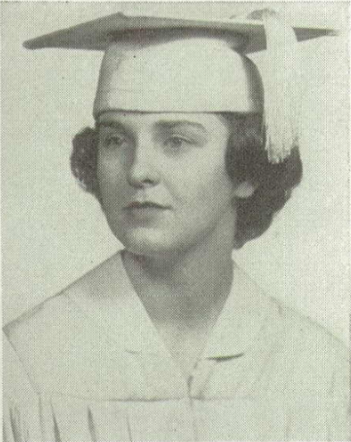 Madonna Louise Fortin, la mère de Madonna, dans un annuaire de 1951 (source : « U.S., School Yearbooks, 1900-1990 », image numérique, Ancestry.ca (http://www.ancestry.ca : consulté le 22 avr 2019), Madonna Louise Fortin, annuaire de 1951, Saint Joseph High School, Bay City, Michigan, USA.
