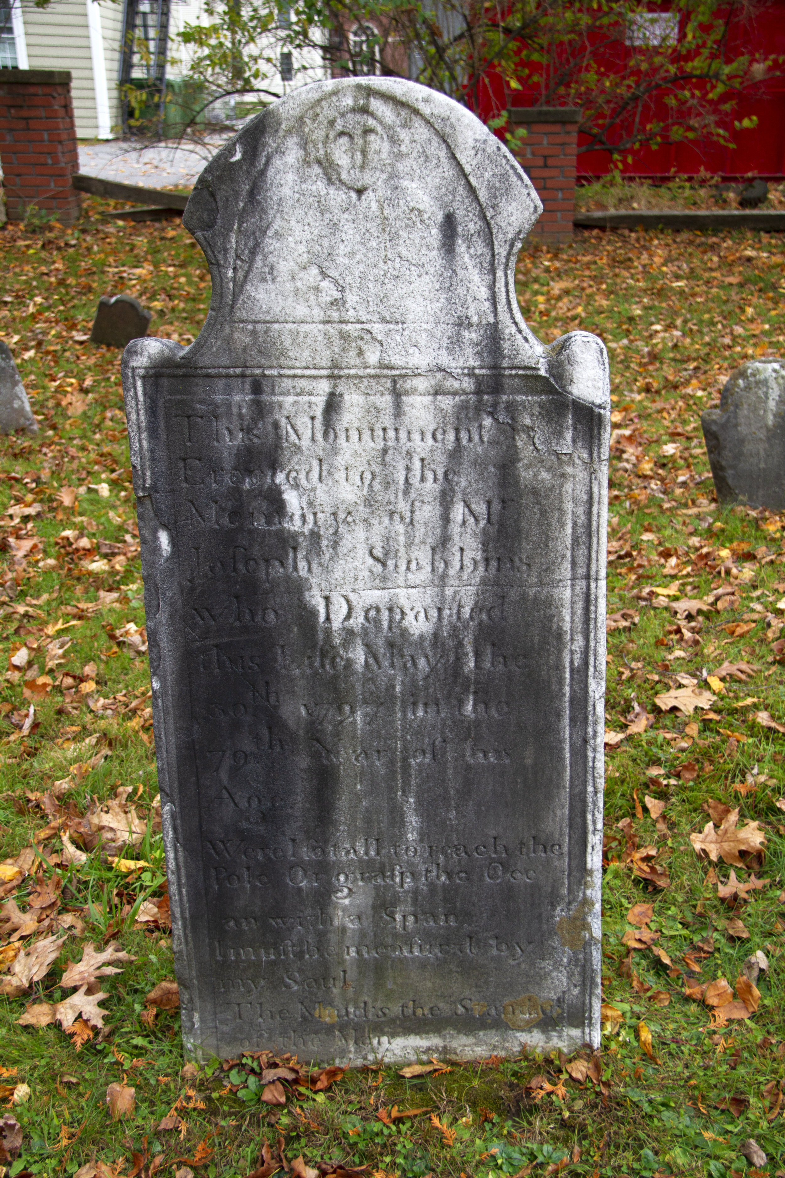 Stebbins Tombstone, Deerfield Old Burying Ground