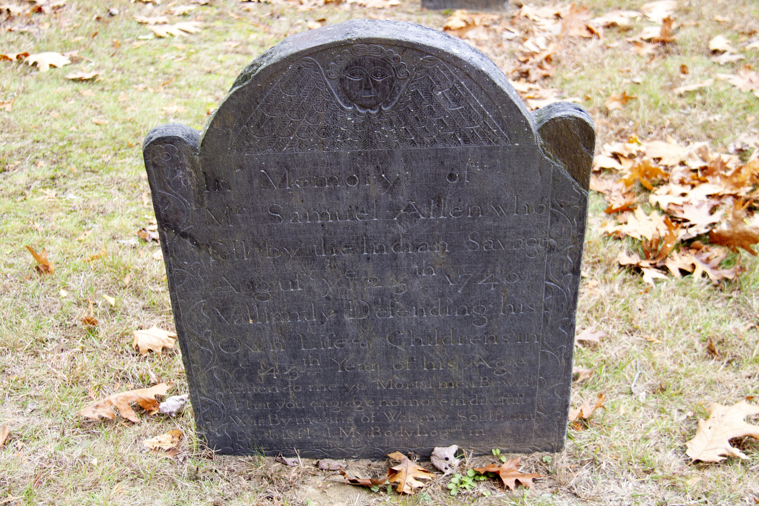Allen Tombstone, Deerfield Old Burying Ground