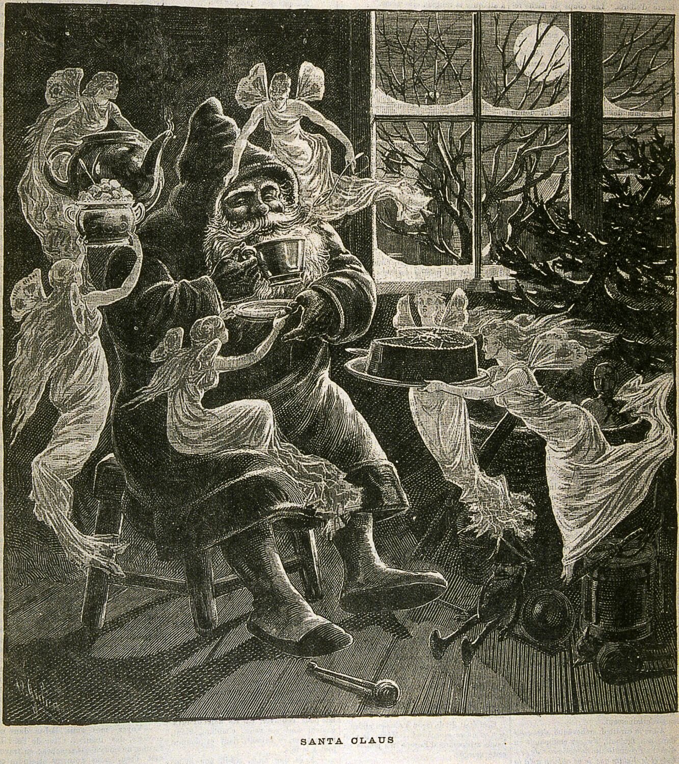 1880 drawing of Santa Claus (BAnQ)