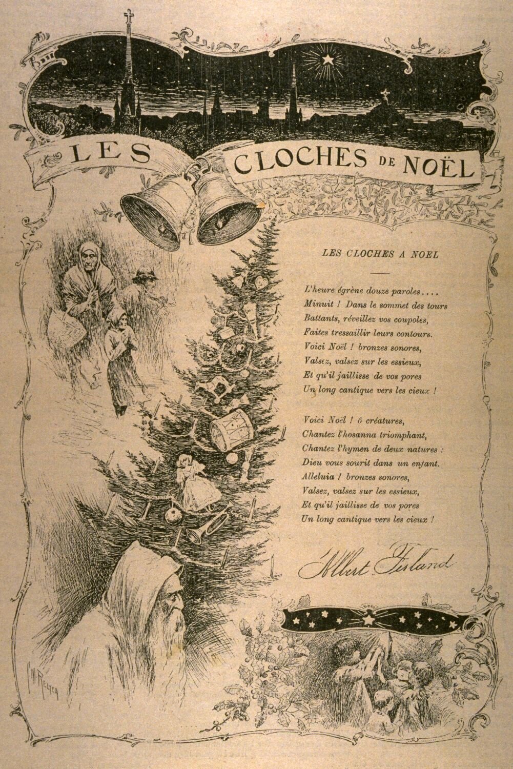 1893 drawing of "Christmas Bells" (BAnQ)