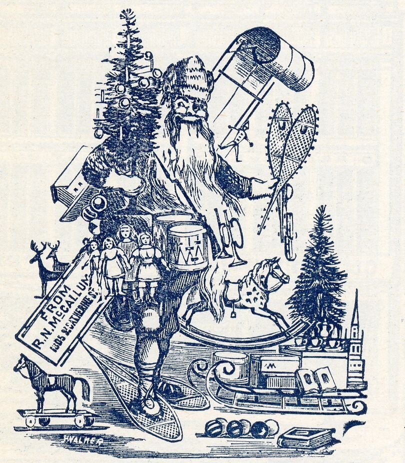 1894 drawing of Santa Claus (BAnQ)