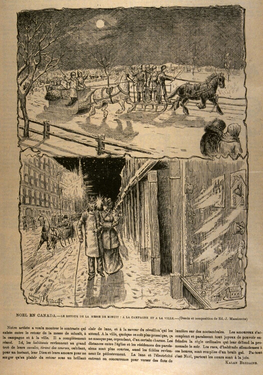 1894 drawings of "Christmas in Canada" (BAnQ)