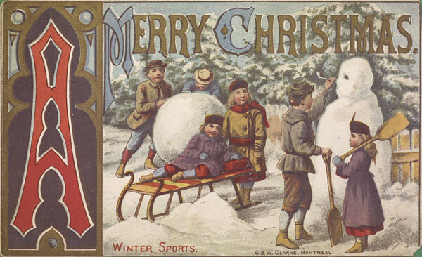 Circa 1875 Christmas Postcard (Library and Archives Canada)