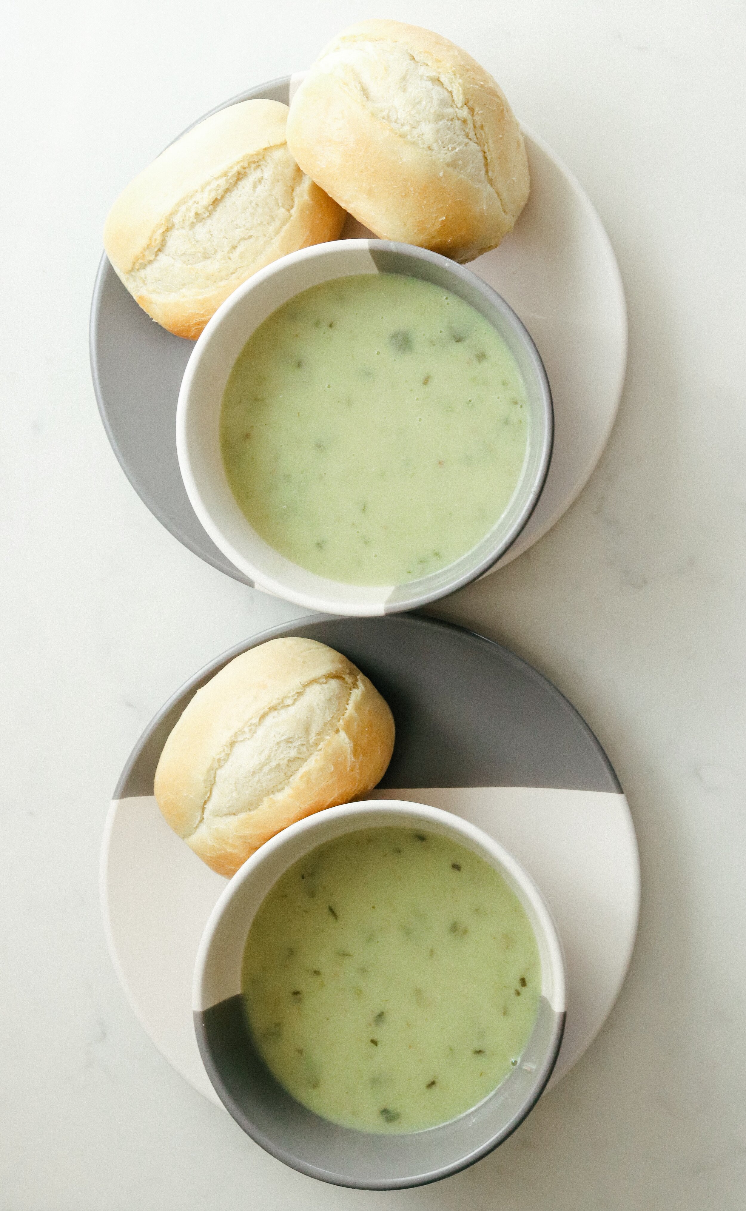 Acadian creamy fiddlehead soup