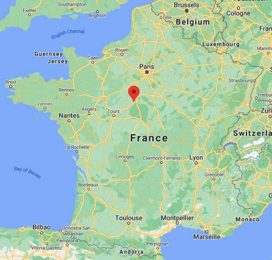 Localisation d'Huisseau-sur-Mauves (Google)