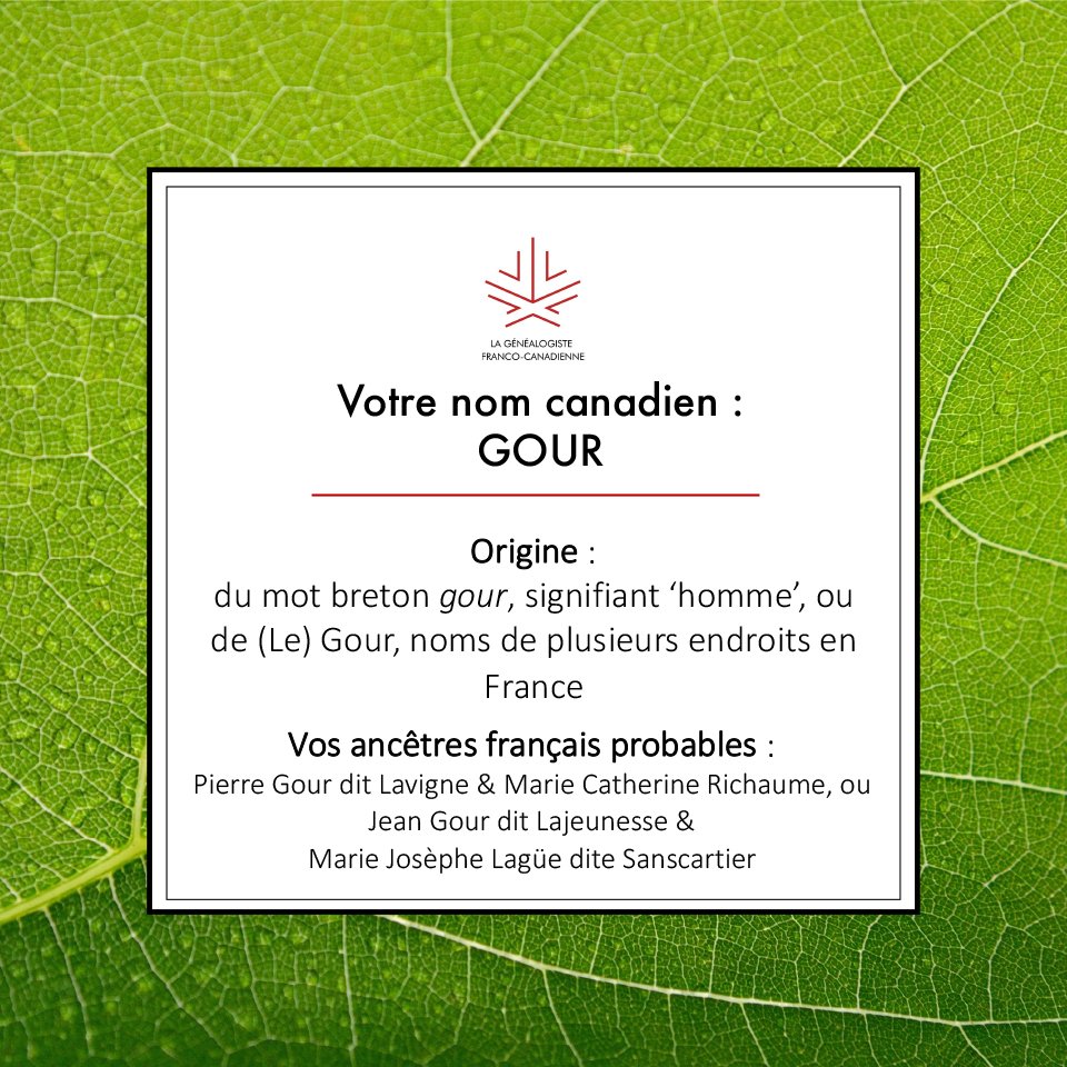 Signification et origine de votre nom canadien — The French-Canadian ...