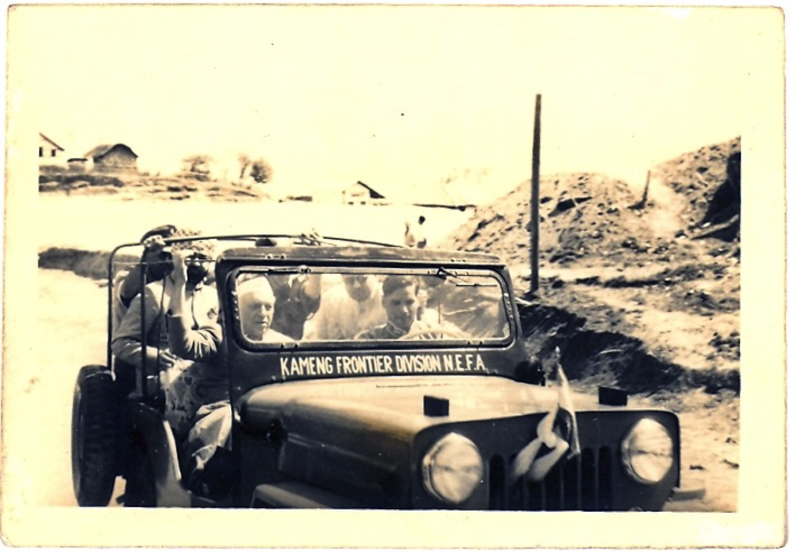 JC driving Nehru in Bomdila, c. 1961 �