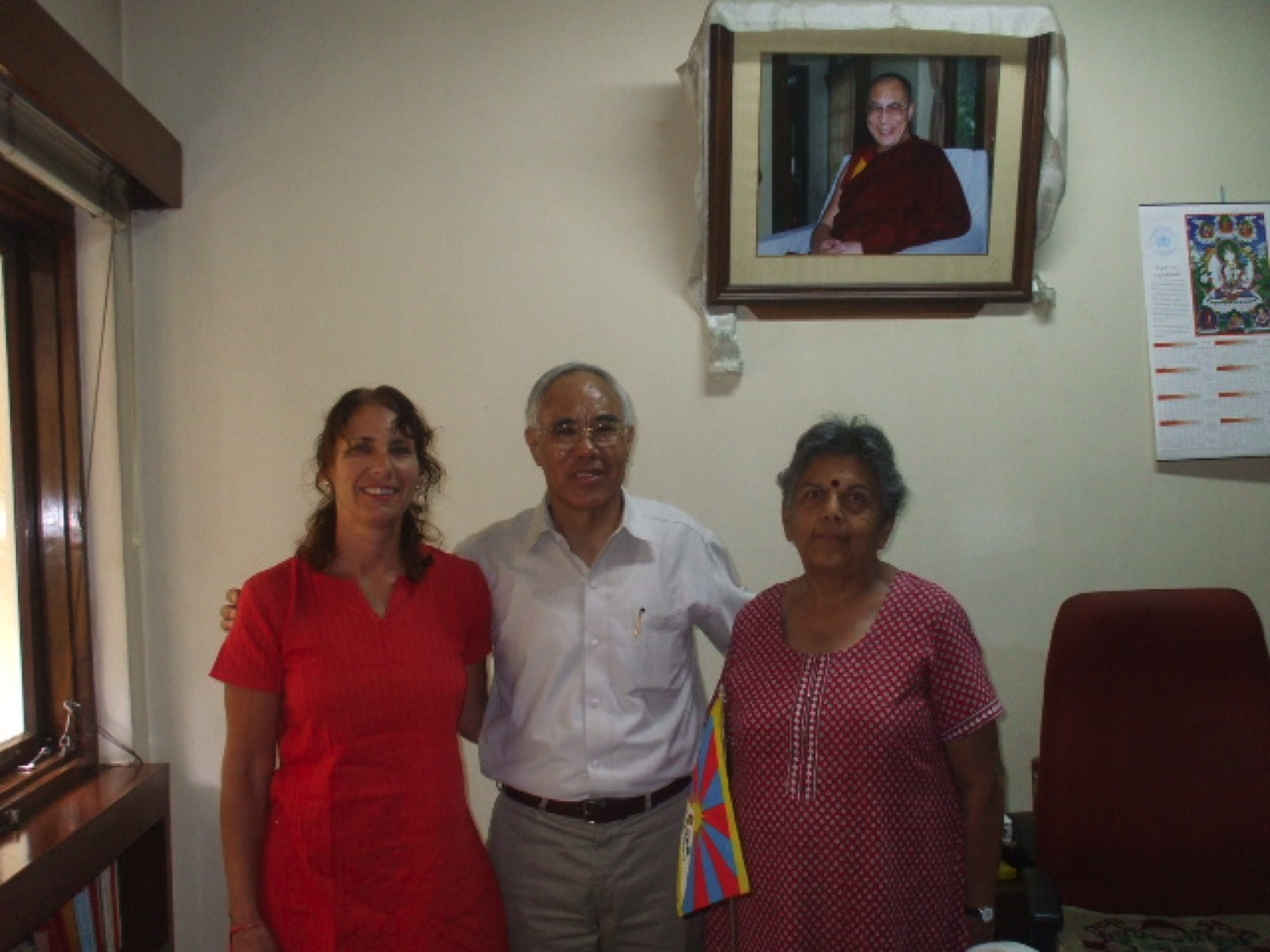 Sudha and Susan, with the Representative of the Dalai Lama, Dharmsala, 2005  �