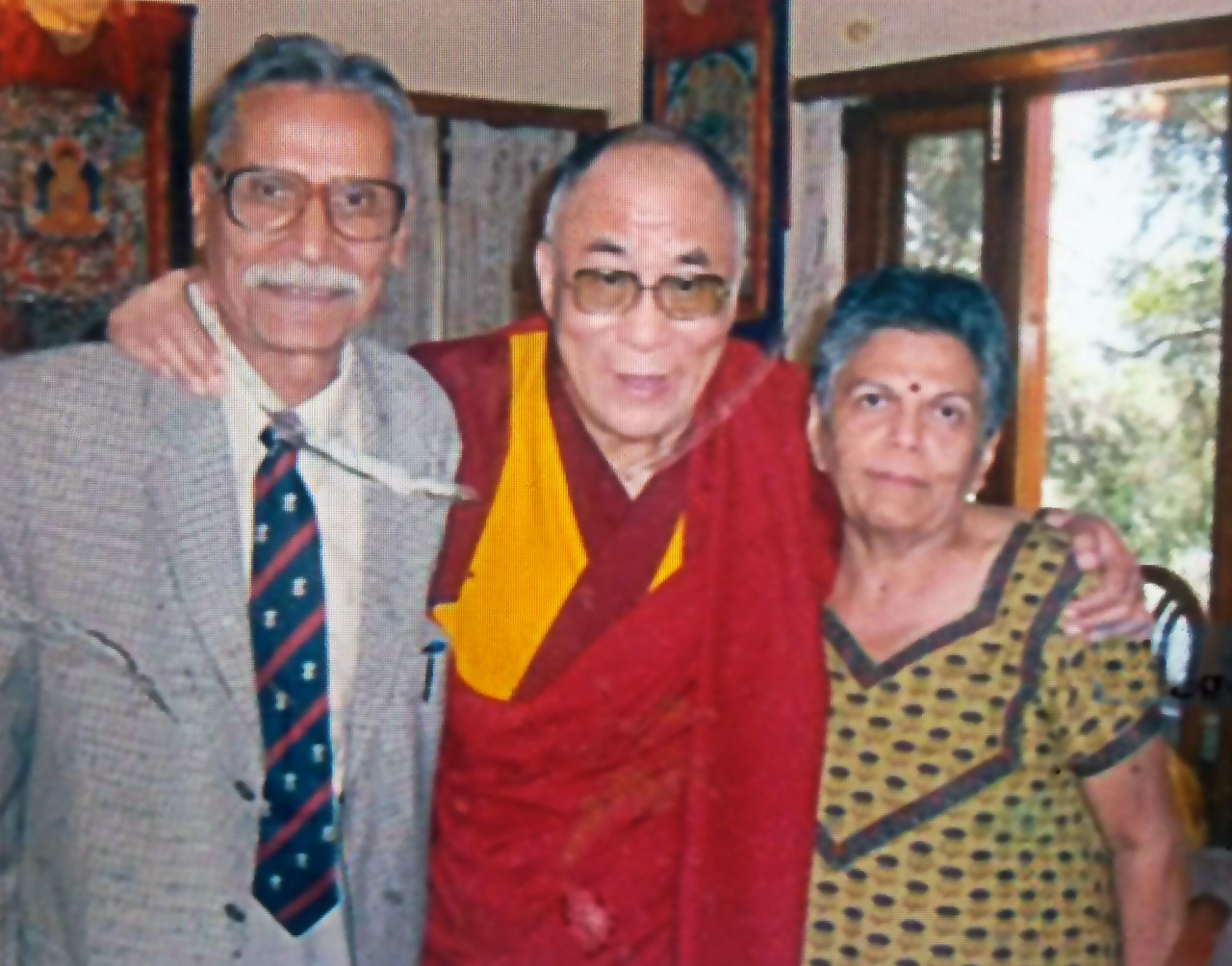 KC, Sudha, and His Holiness, Dharmsala, 2005