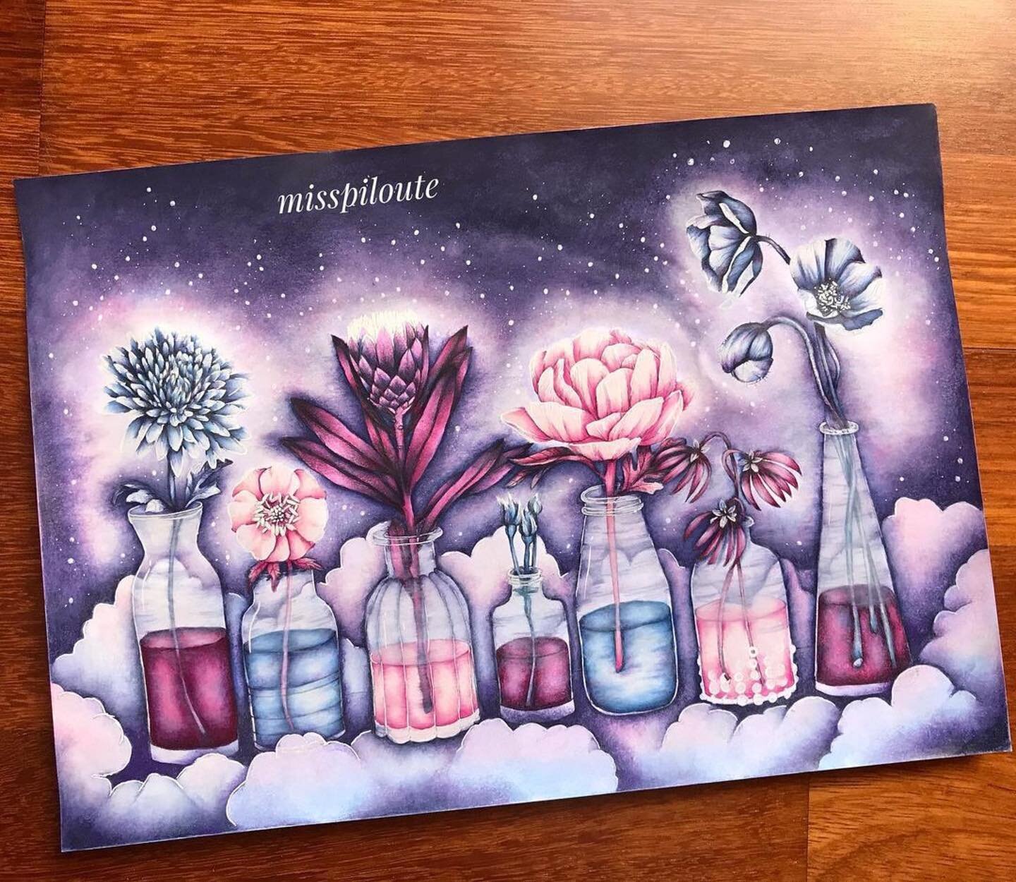 Here is another gorgeous version of No. 10 by the amazing @misspiloute 🌸 I am always so wowed by her colorings!! And I am so glad she was keen to join in the fun - especially with a new baby at home 💗💗
.
Garden Party No. 10 is available at AmberLo