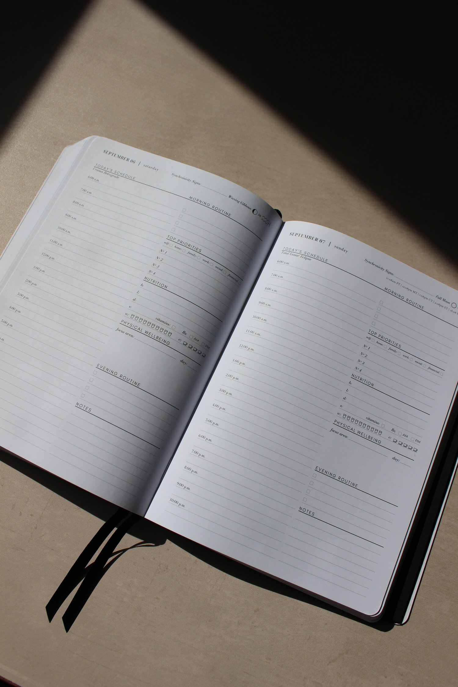 2025 A5 Daily Agenda | Luxe Astrology Planner in Cream Vegan 2025 A5 Daily Agenda | Luxe Astrology Planner in Cream Vegan