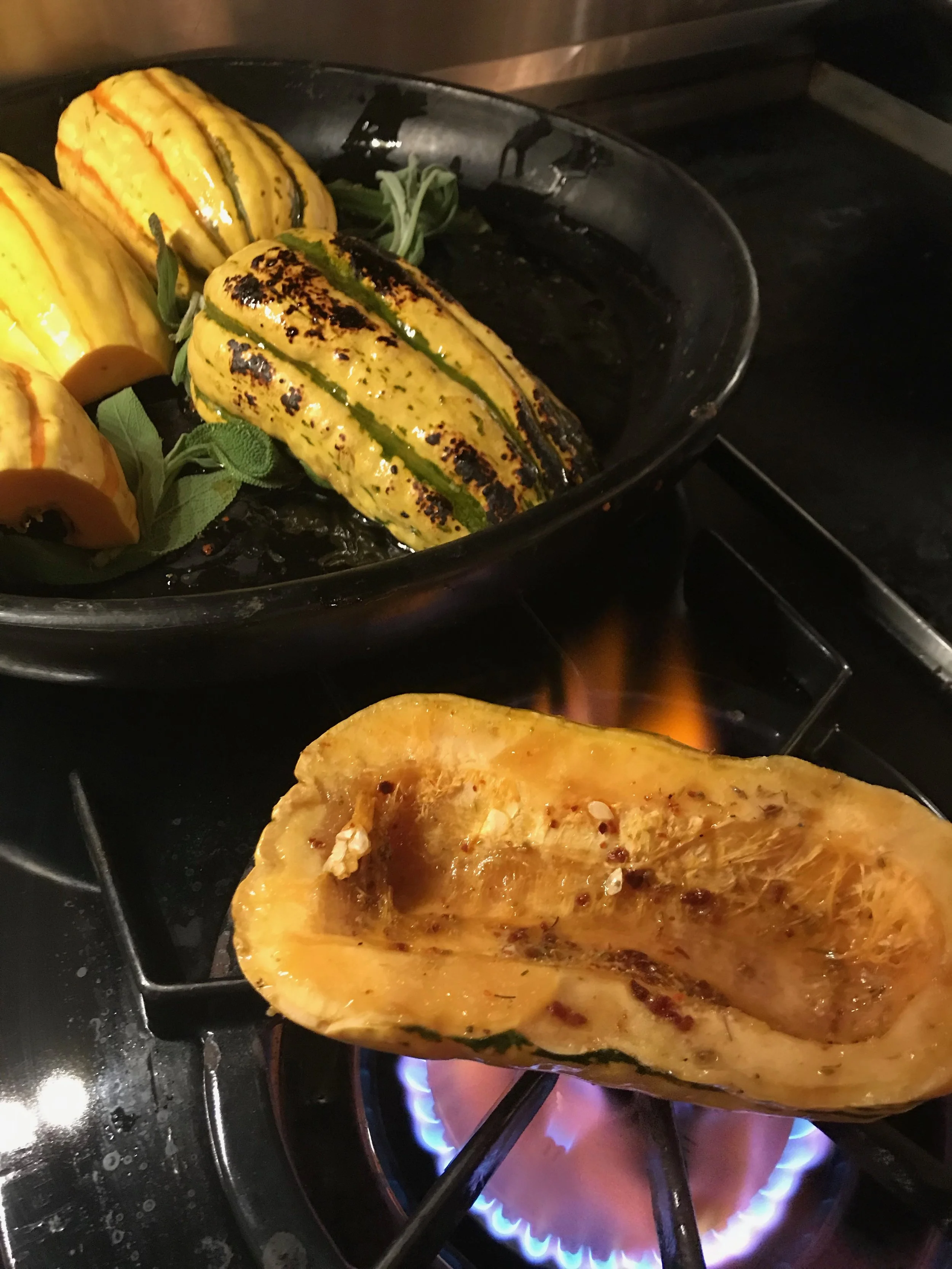 Lentil Stuffed Delicata Squash 