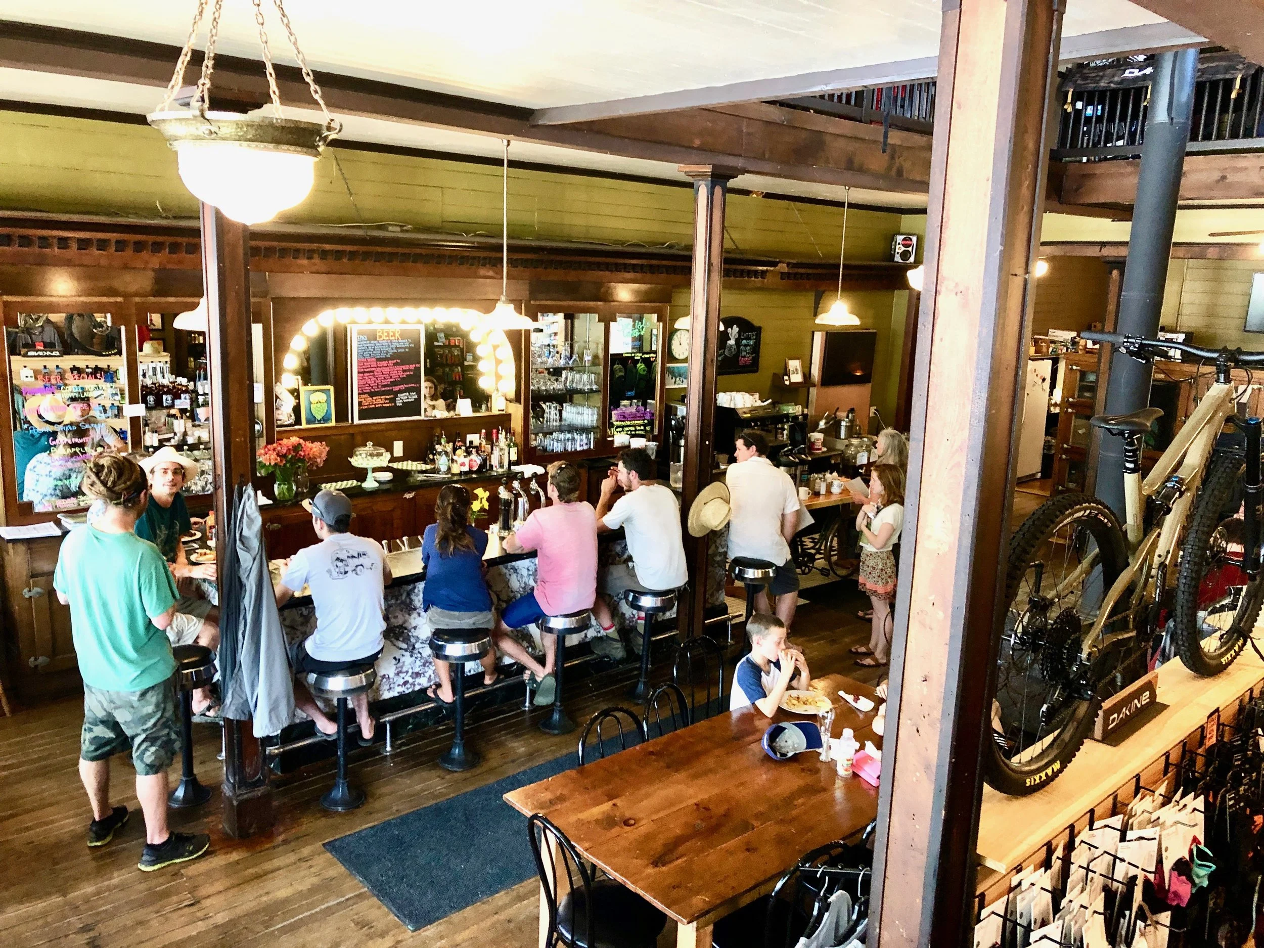 Blue Bike Cafe at lunchtime in Montgomery Center