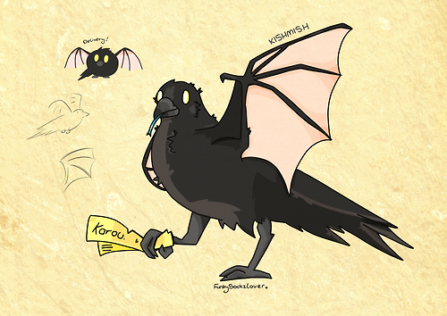 Kishmish, Brimstone’s messenger, by Funky Book Lover.