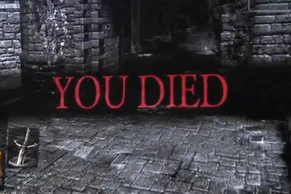 Death screen in Dark Souls. Source: Polygon