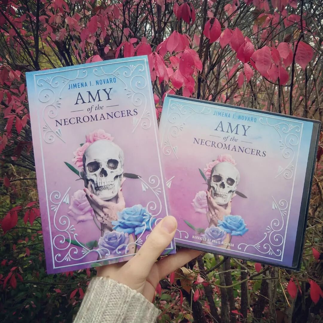 Moody book photoshoot on this misty Halloween 🎃

Amy of the Necromancers (audiobook version wonderfully narrated by @angies_voice) matches the spooky season well, even though it's set in summertime. There's ghosts, there's necromancy, there's witchy