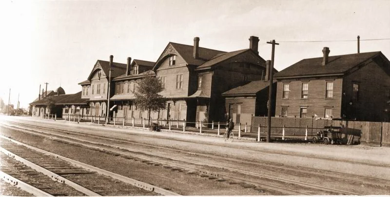 The original Laramie Union Pacific Depot, ca. 1900