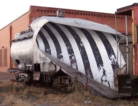 Union Pacific snow plow 900015 pictured in previous location in Laramie’s West Side