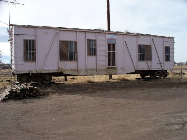  Union Pacific 6 man bunk car - quarters for the work gang. Presently in Laramie's West Side.