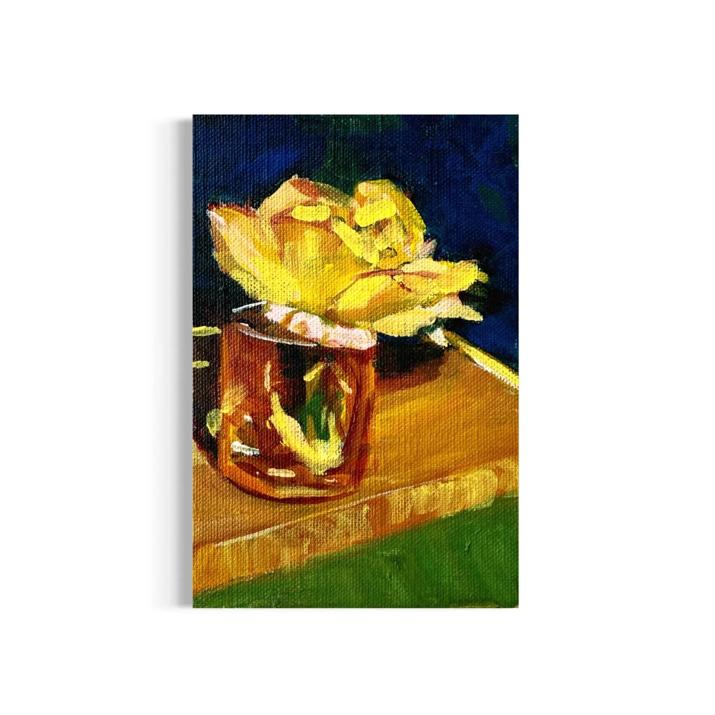 Day 44/100: First rose of the season 🌹 

#art #originalpainting #mollyalexart #100daychallenge #rose