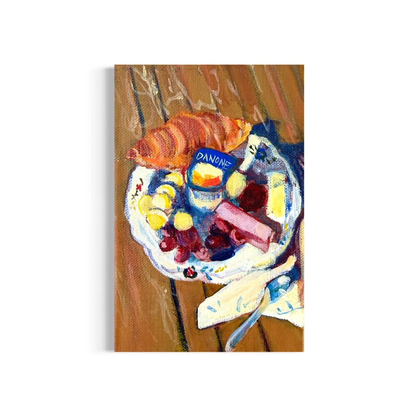 Day 61/100: Breakfast at @chateau_orquevaux 
🥚☕️🥐🇫🇷

#breakfast #chateauorquevaux #art #painting #mollyalexart