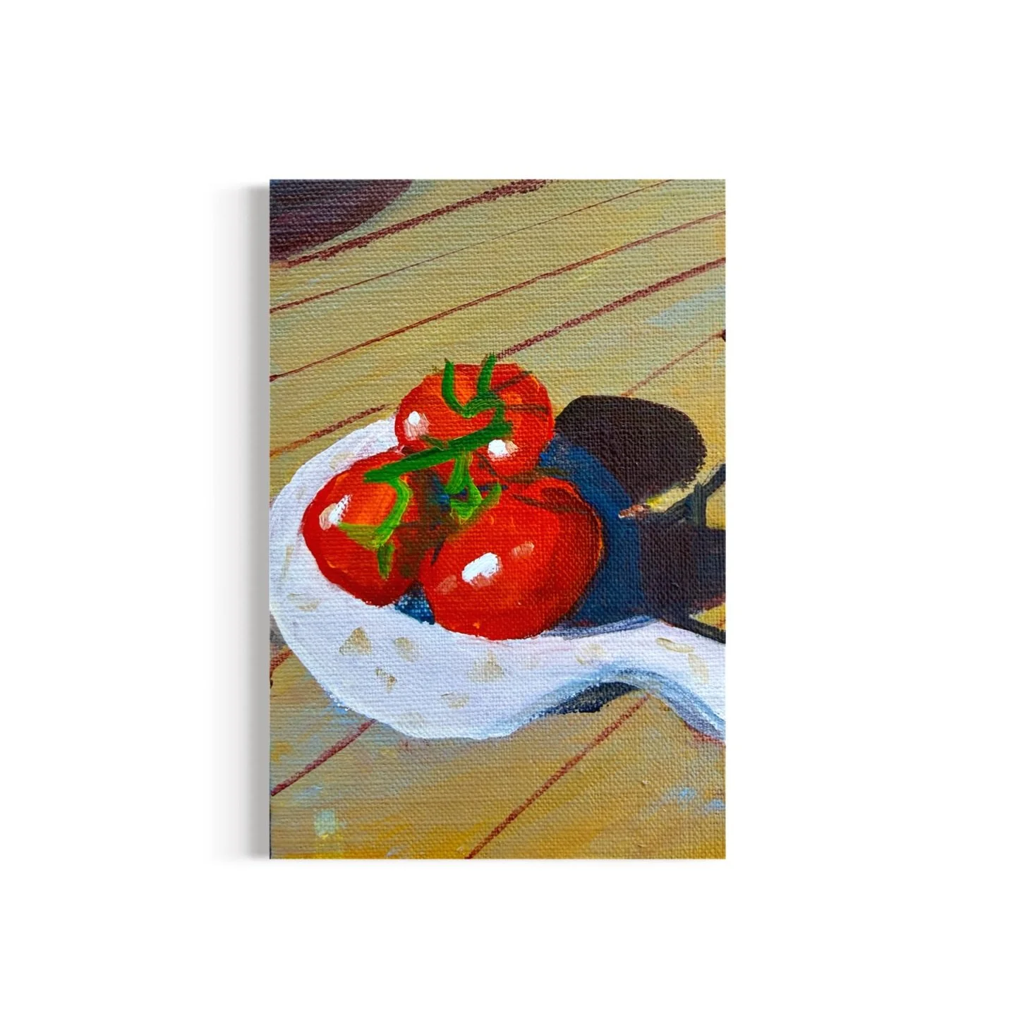 Day 66/100: 🍅 on the vine 

#tomatoes #art #painting #mollyalexart #originalartforsale