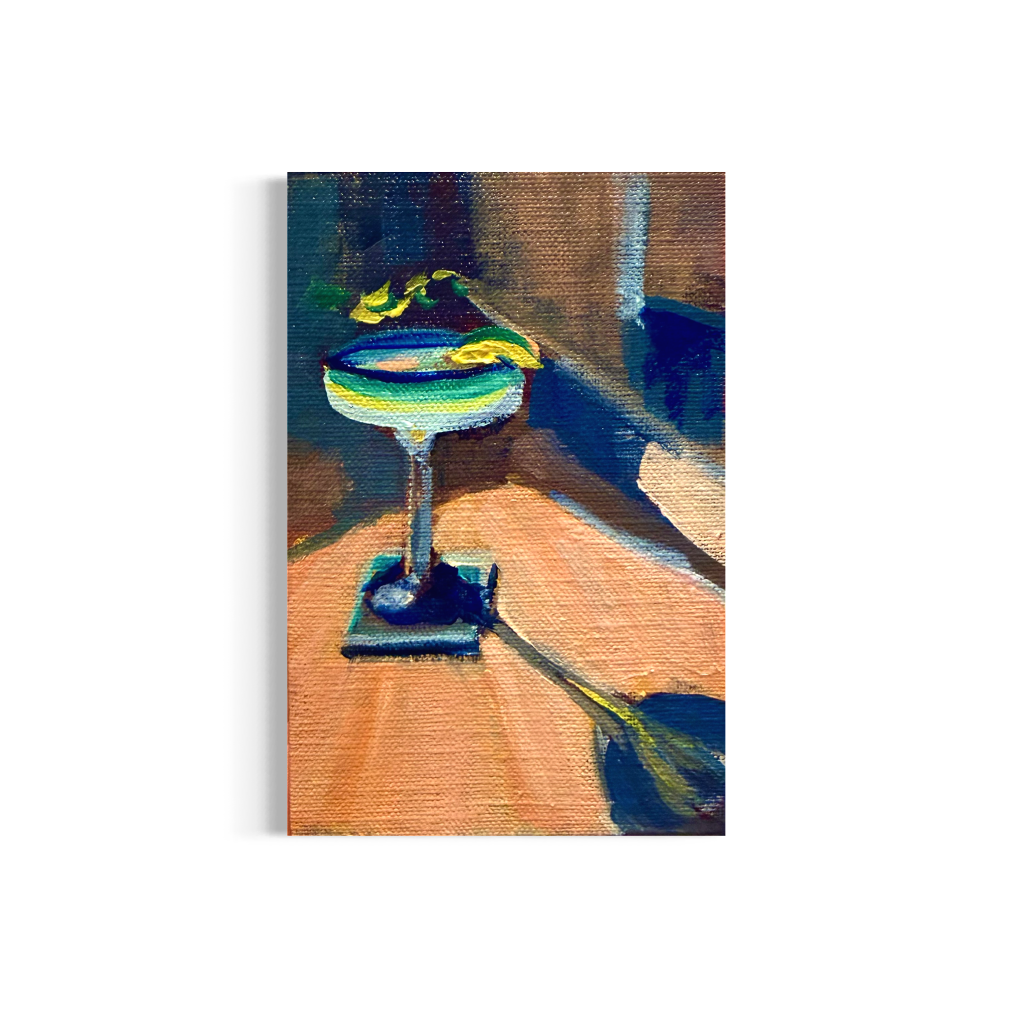5/100: Margarita | Original Acrylic Painting on linen board, 4x6"