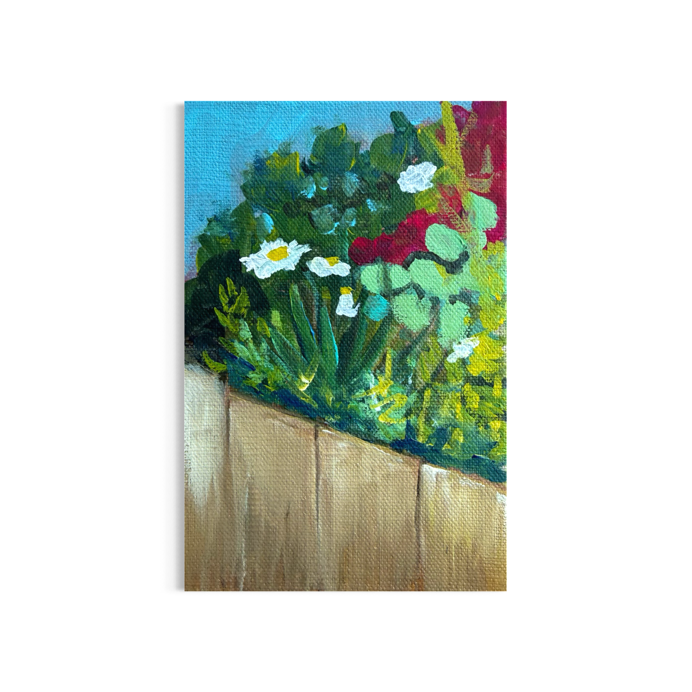 89/100: California Flora | Original Acrylic Painting on linen board, 4x6"