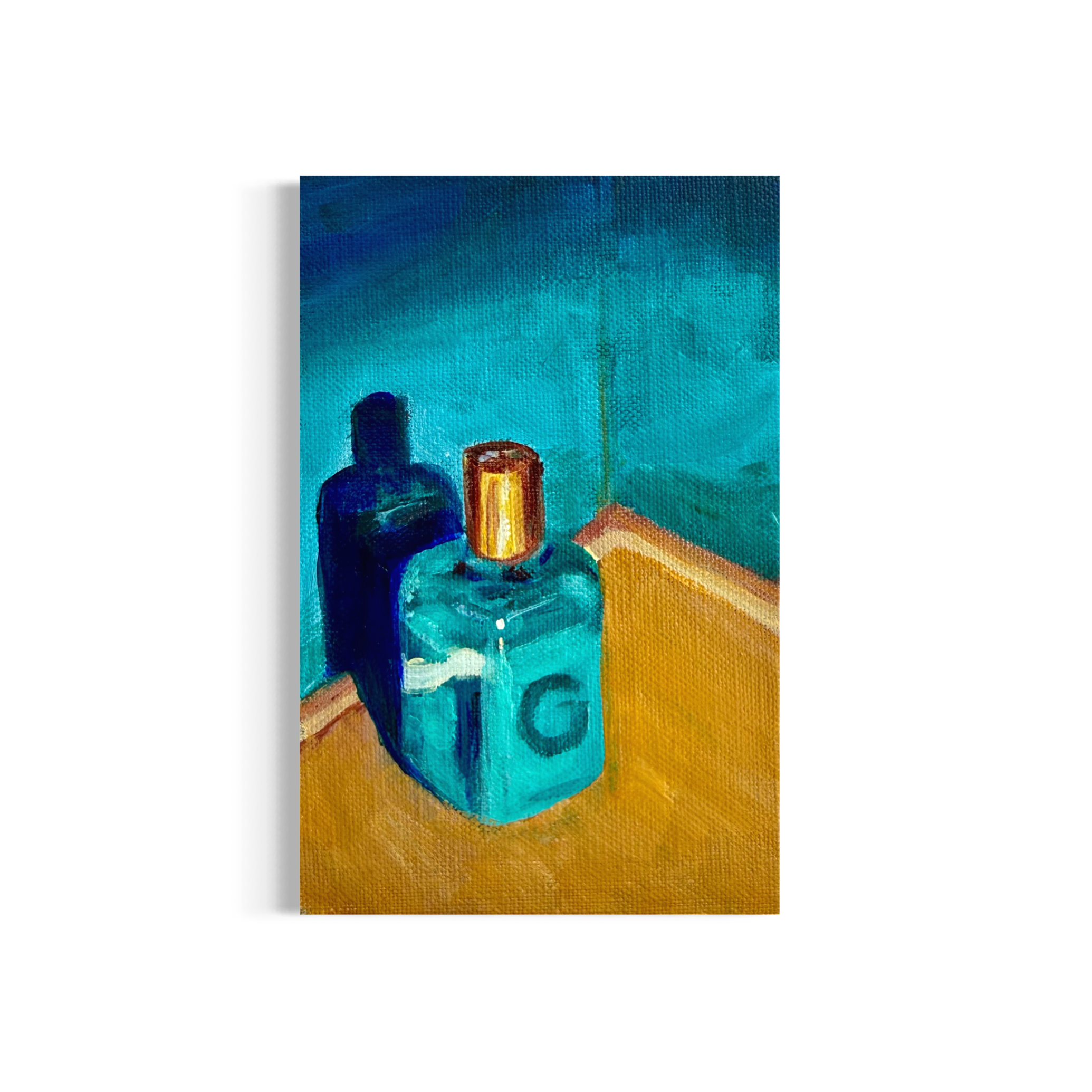 63/100: Veronique Gabai Lotion | Original Acrylic Painting on linen board, 4x6"
