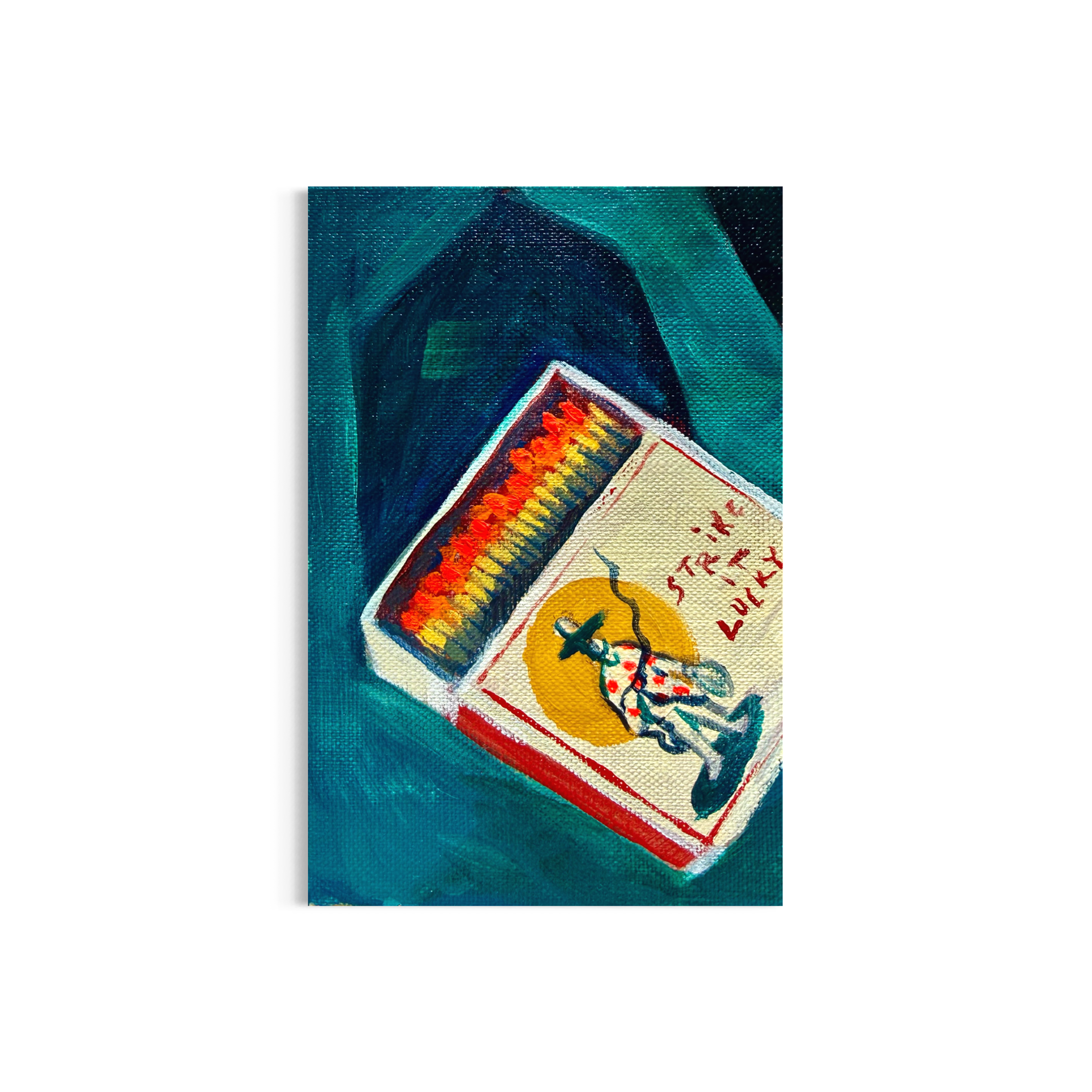 29/100: Strike it Lucky | Original Acrylic Painting on linen board, 4x6"