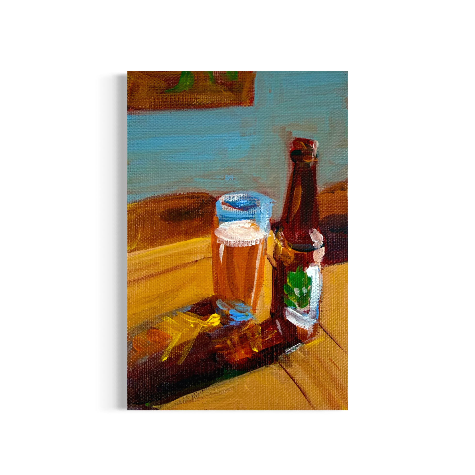 37/100: Space Dust | Original Acrylic Painting on linen board, 4x6"