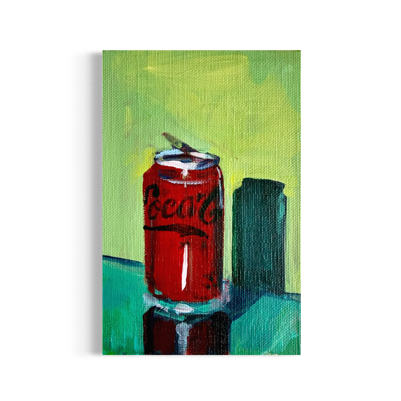 26/100: Coca Cola | Original Acrylic Painting on linen board, 4x6"