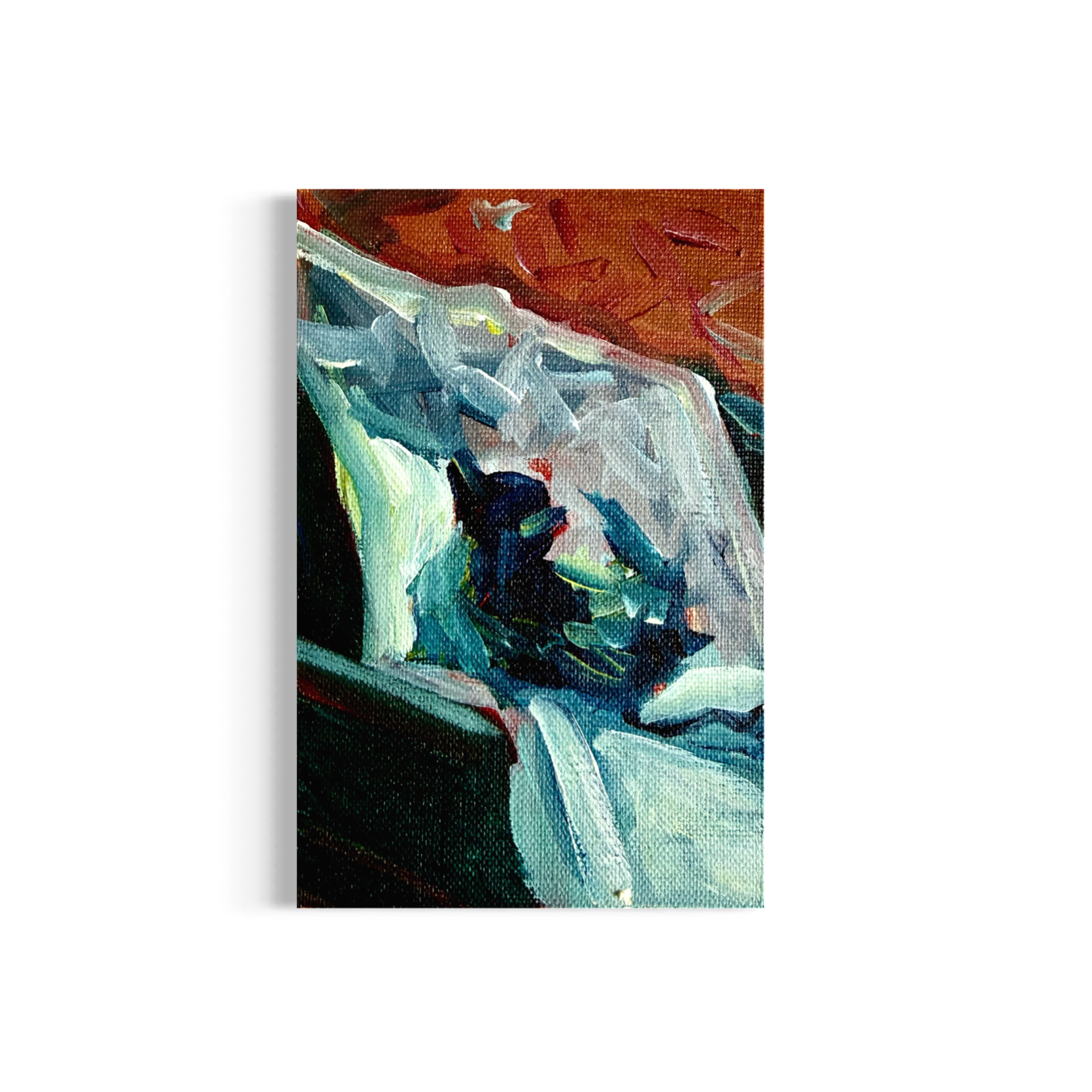 27/100: Mia the Cat #1 | Original Acrylic Painting on linen board, 4x6"