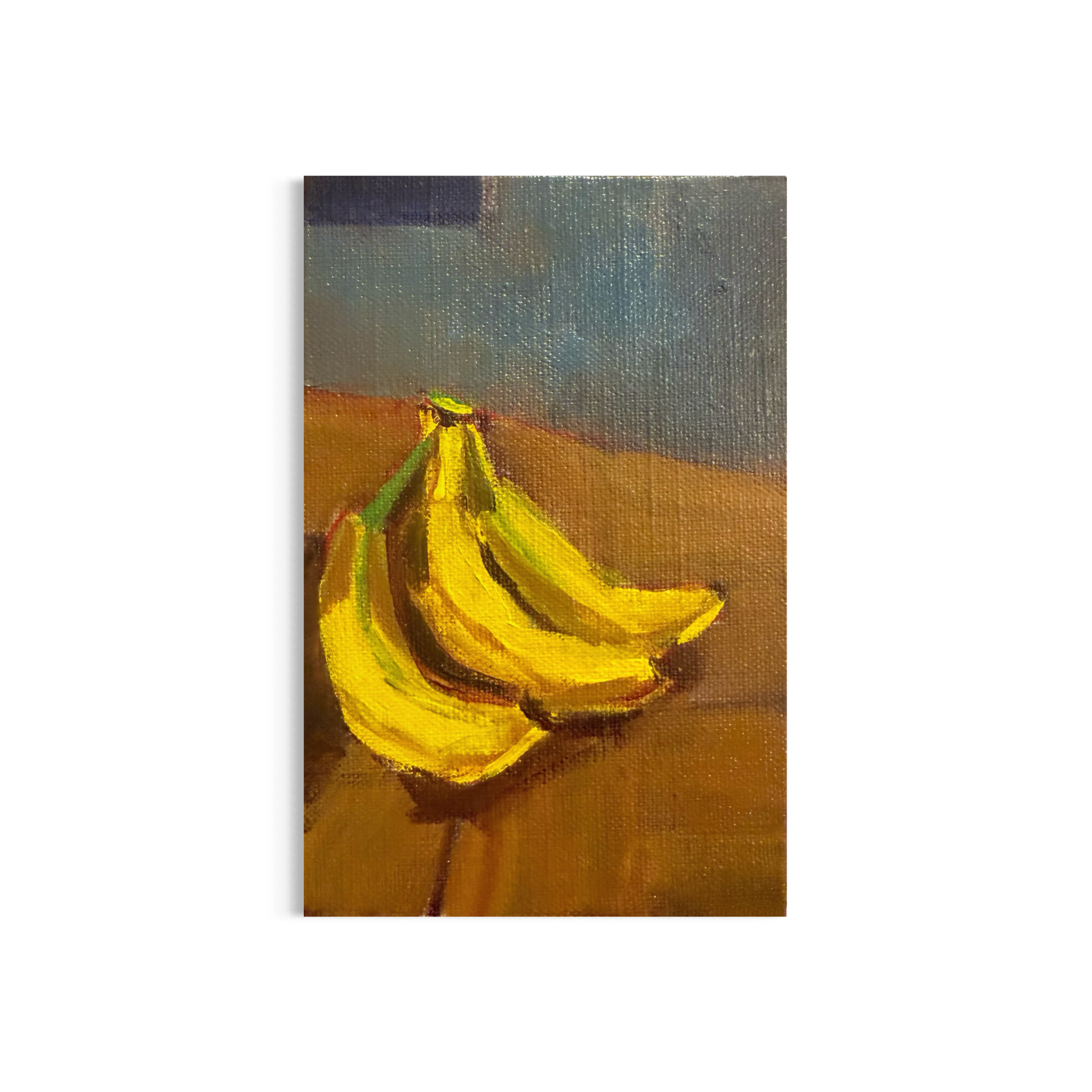 13/100: Bananas | Original Acrylic Painting on linen board, 4x6"