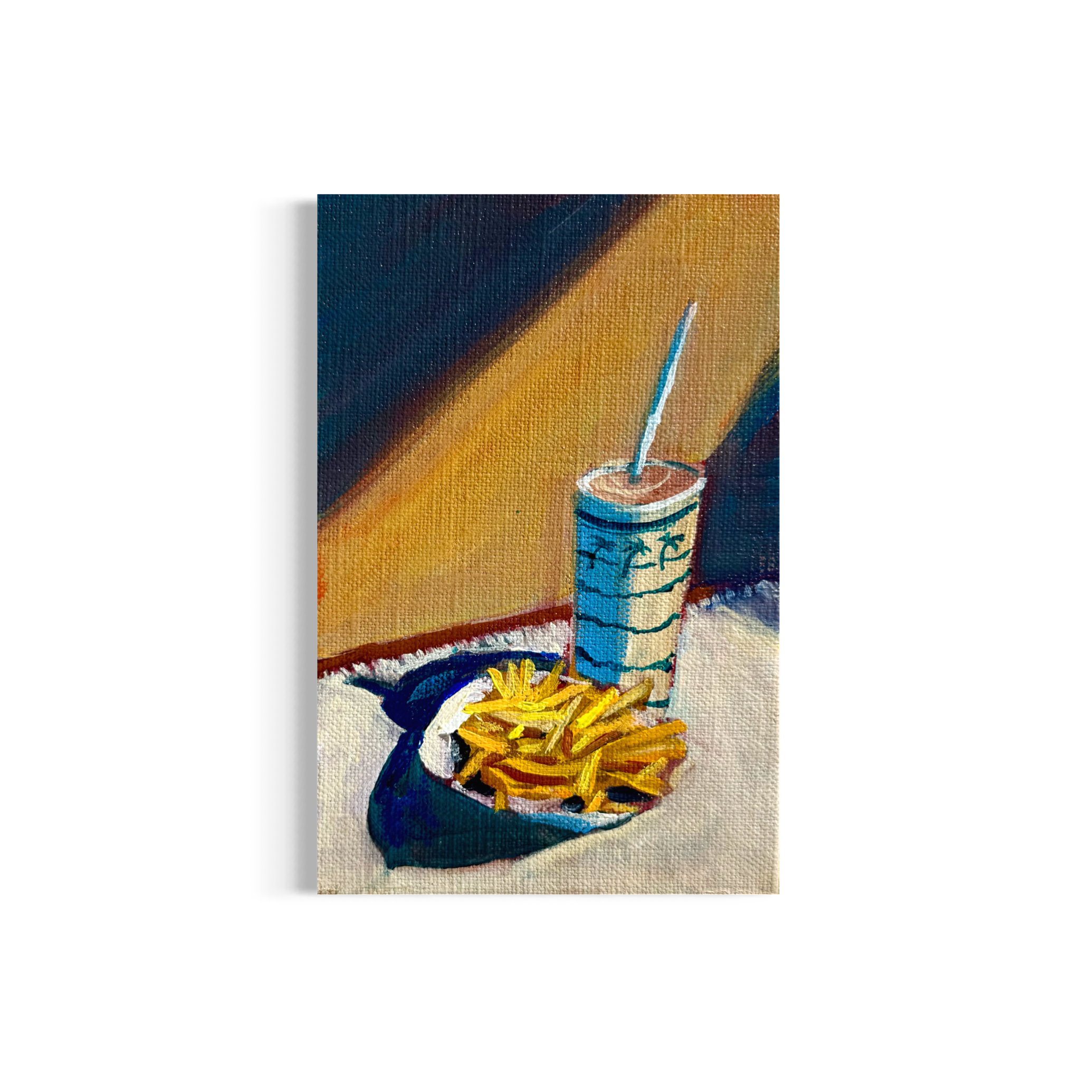 78/100: In n Out Shake & Fries | Original Acrylic Painting on linen board, 4x6
