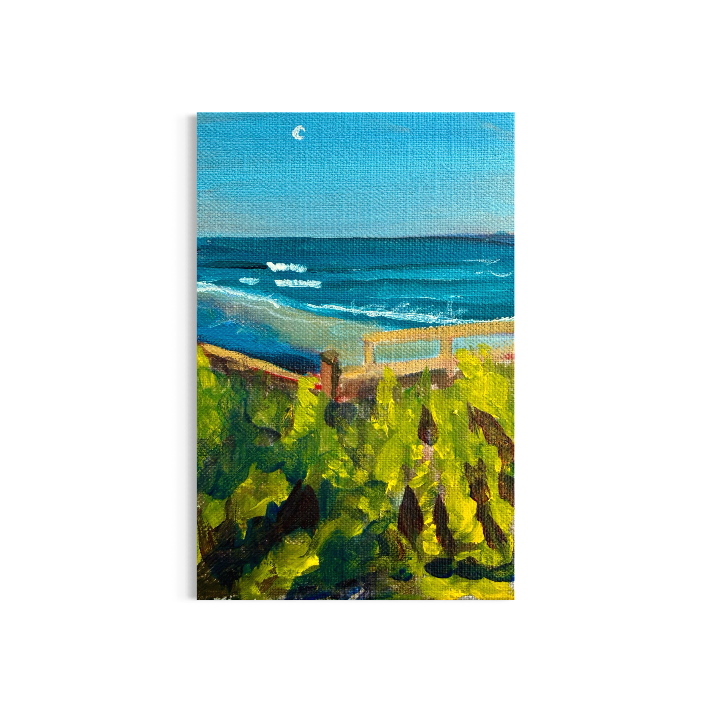 91/100: Beacons | Original Acrylic Painting on linen board, 4x6"