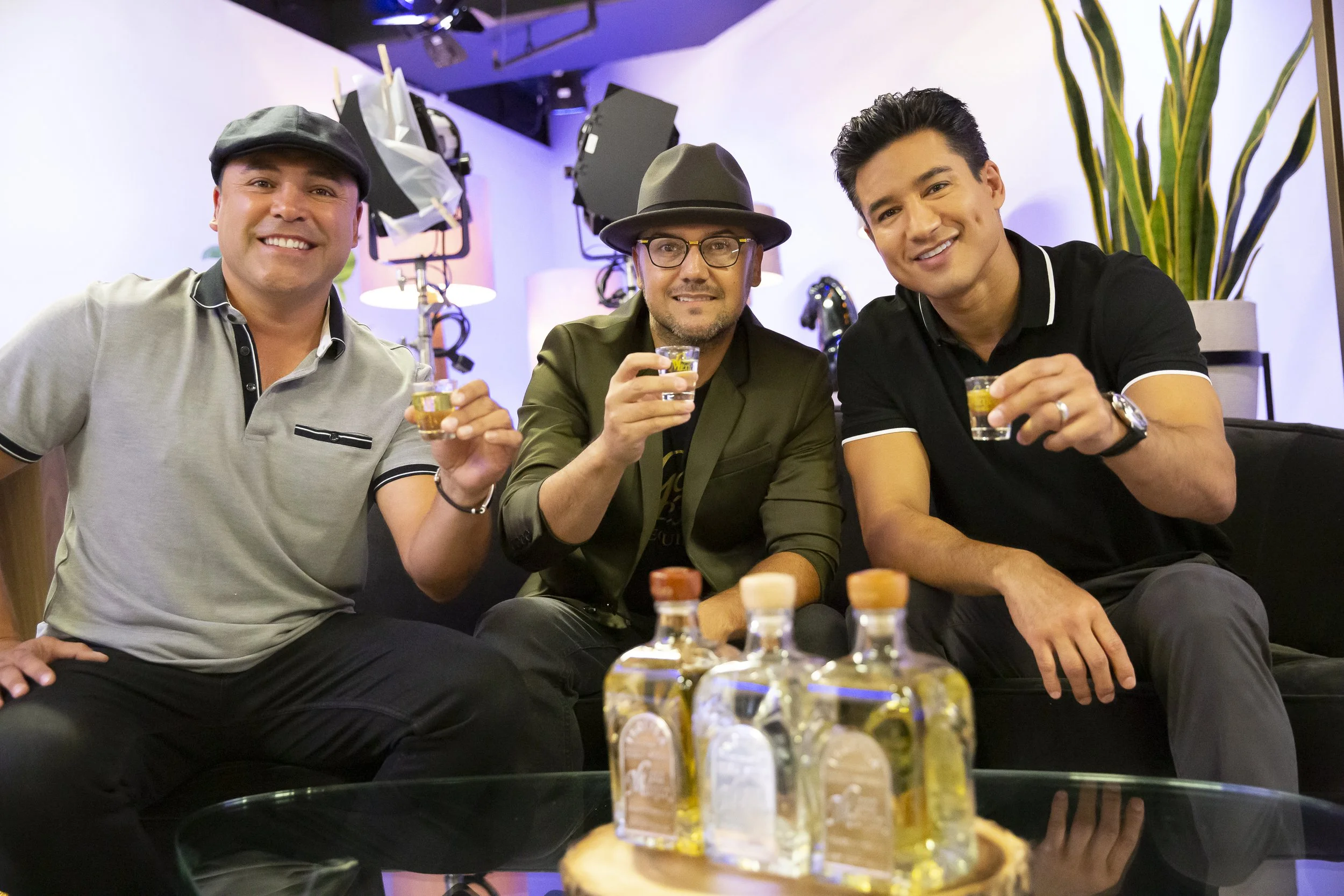 Oscar De La Hoya, Don Buccio, and Mario Lopez photographed for Forbes feature on Casa Mexico Tequila.