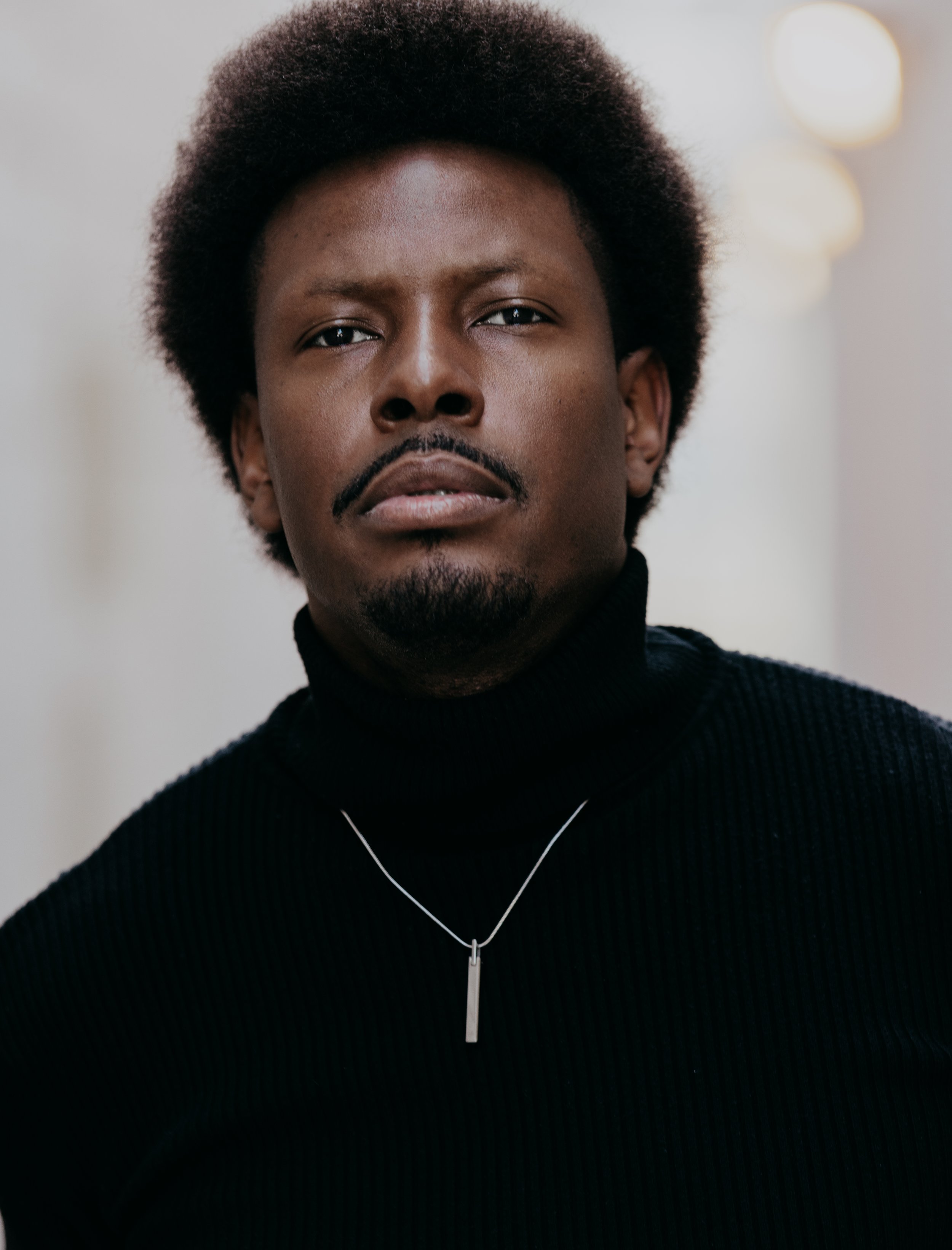 Male actor headshot theatrical.