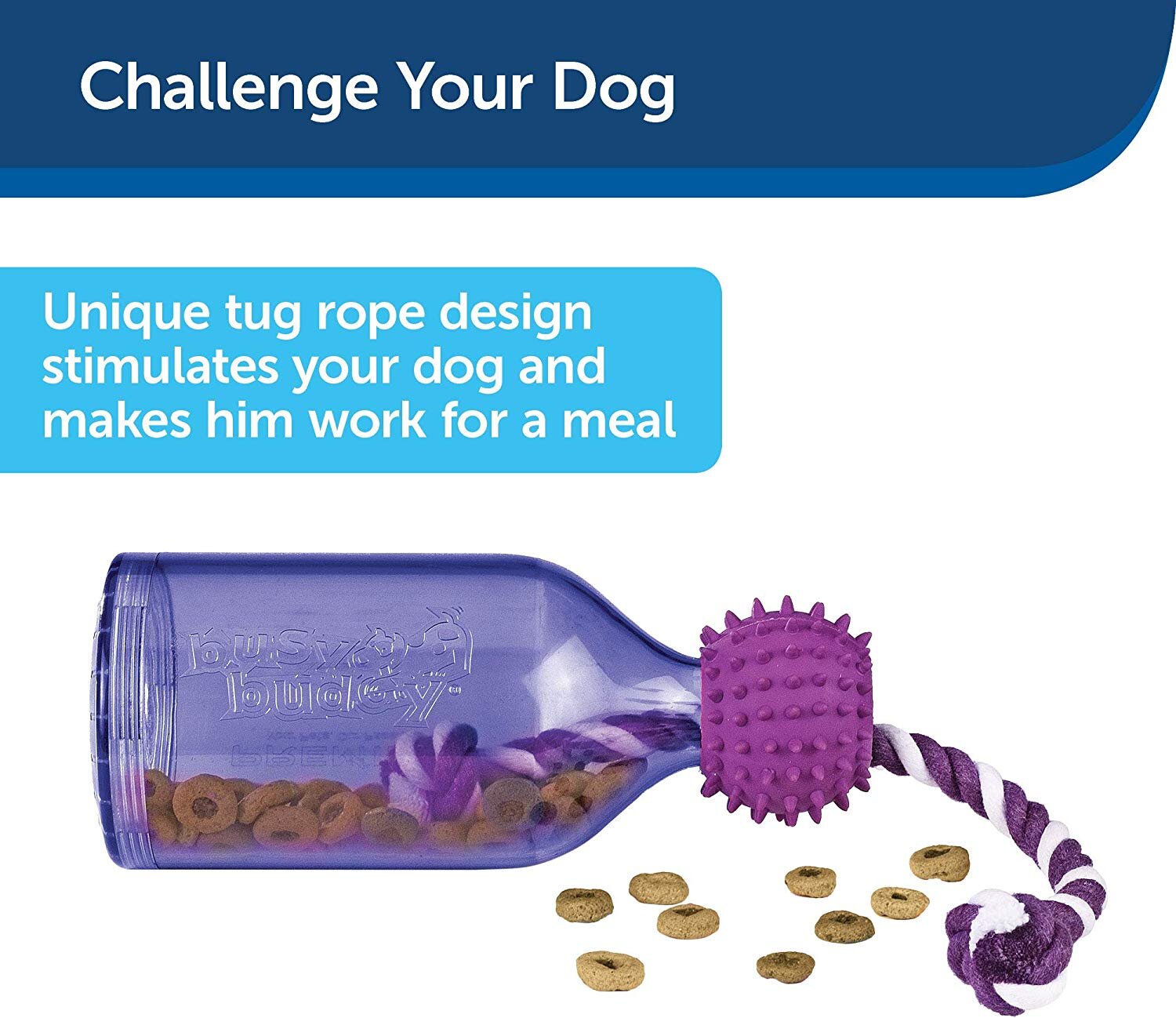 Tug-A-Jug Meal-Dispensing Dog Toy Use with Kibble or Treats