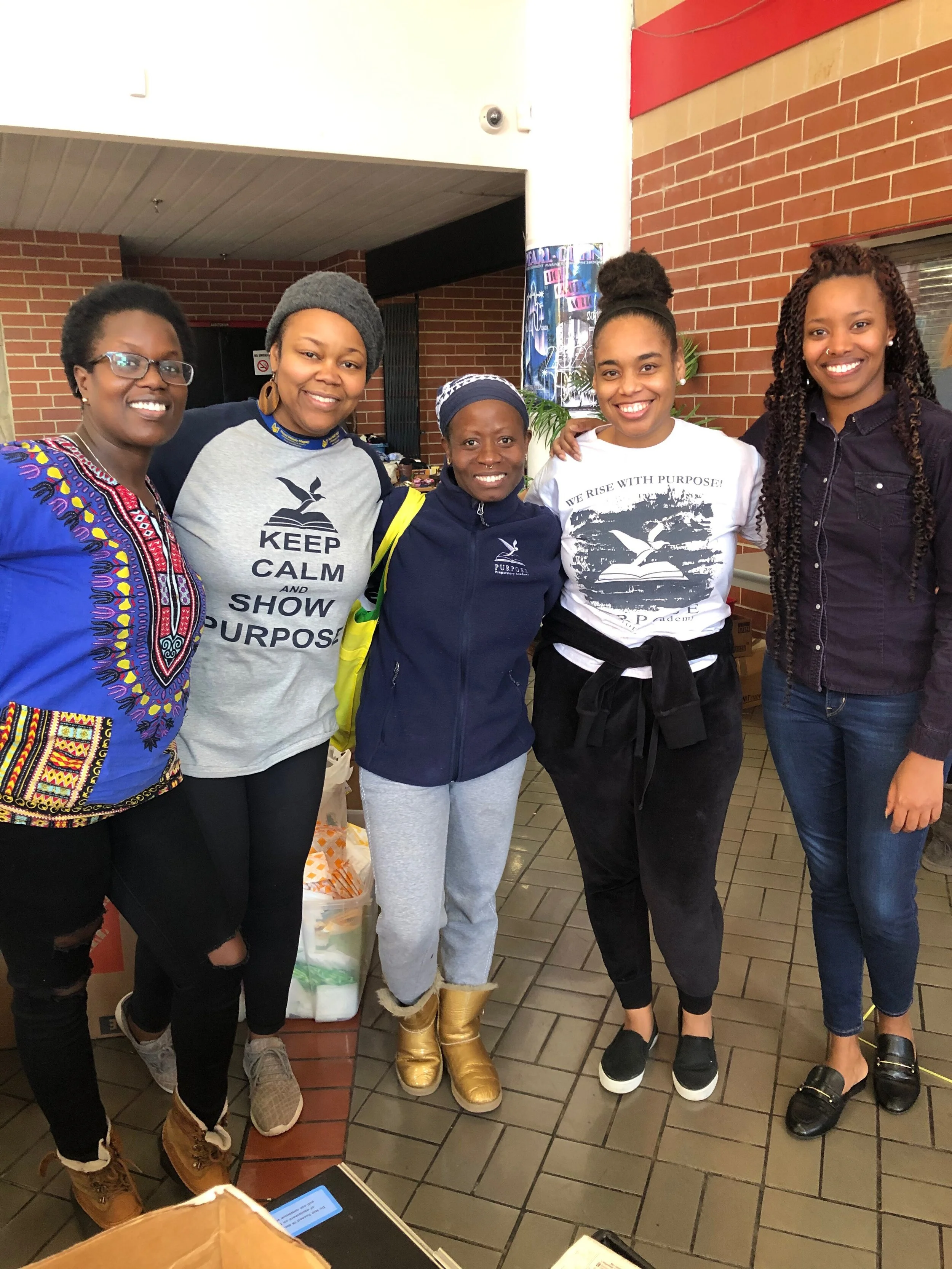 Volunteers from Purpose Prep at Pearl Cohn High School.