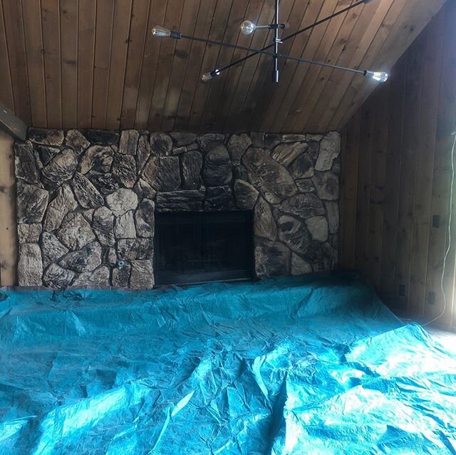 Said goodbye to the fake lava rock today. Will repurpose to outline a goat trail. Now to see if a new firebox is in the budget or a refurbish. Slide to see the inspiration for the future stainless steel facing.